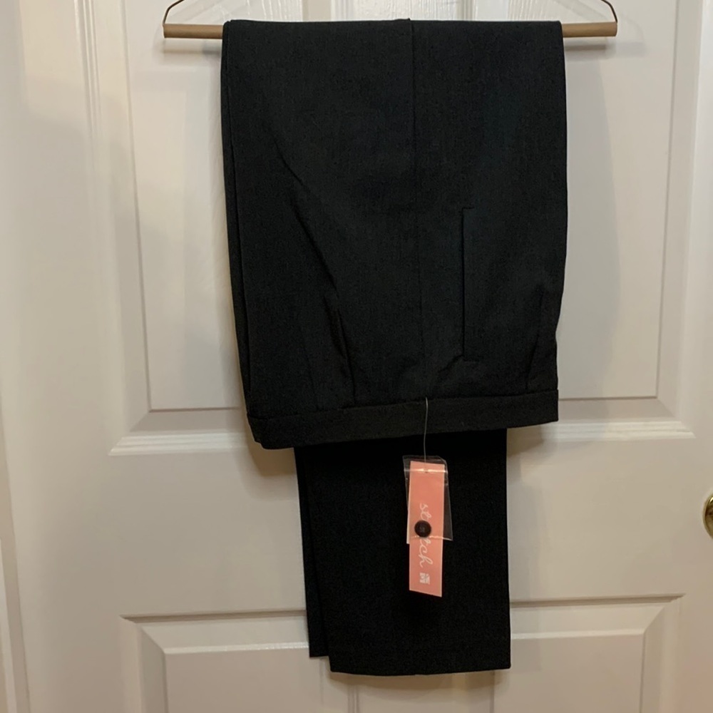 DRESS BARN dark charcoal gray trousers pants with pockets